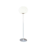 FLOS Glo-Ball F3 floor lamp, silver/white, glass, steel, E26