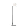 FLOS Ic F1 floor lamp, chrome/white, glass, steel, G9