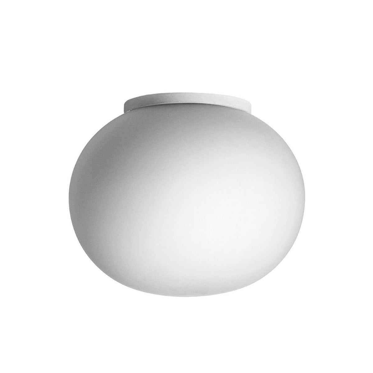 FLOS Glo-Ball C1 ceiling light, white, glass, E26, Ø 33 cm