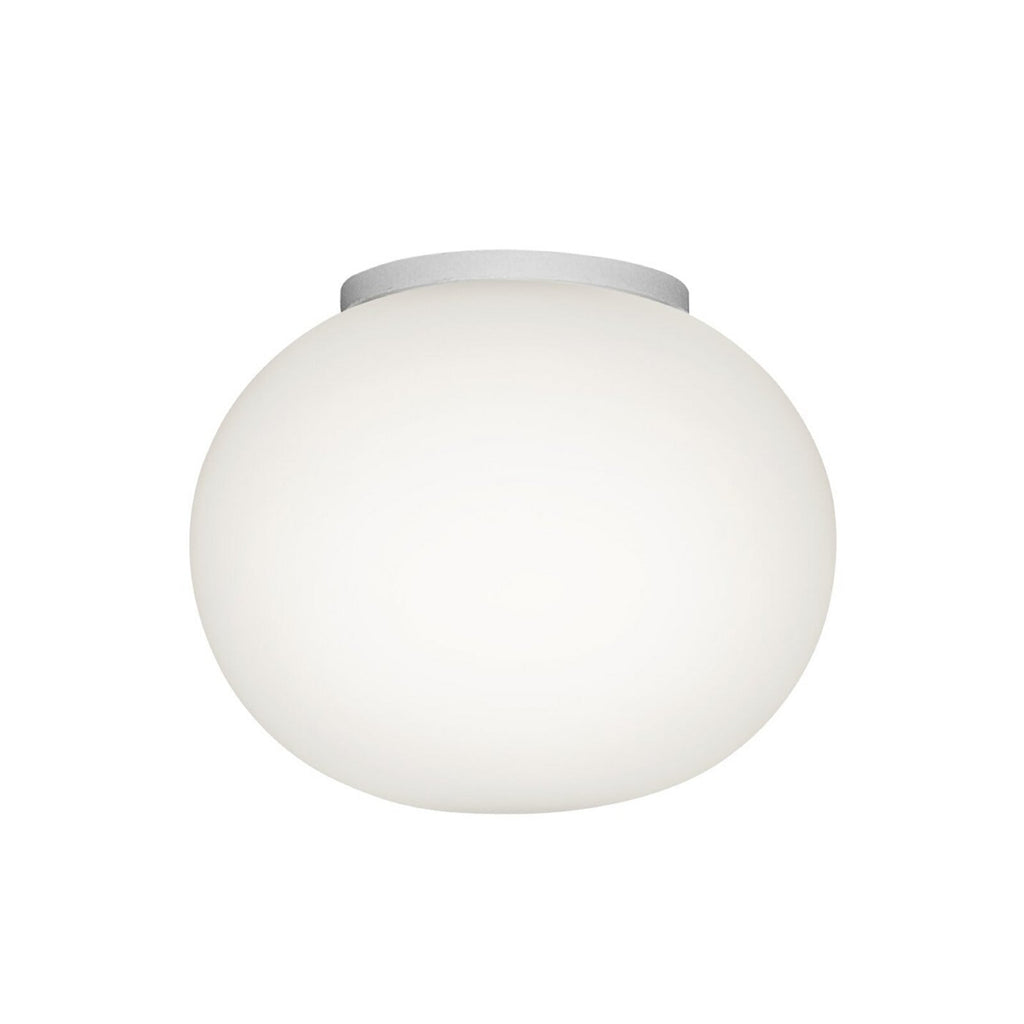 FLOS Glo-Ball C1 ceiling light, white, glass, E26, Ø 33 cm