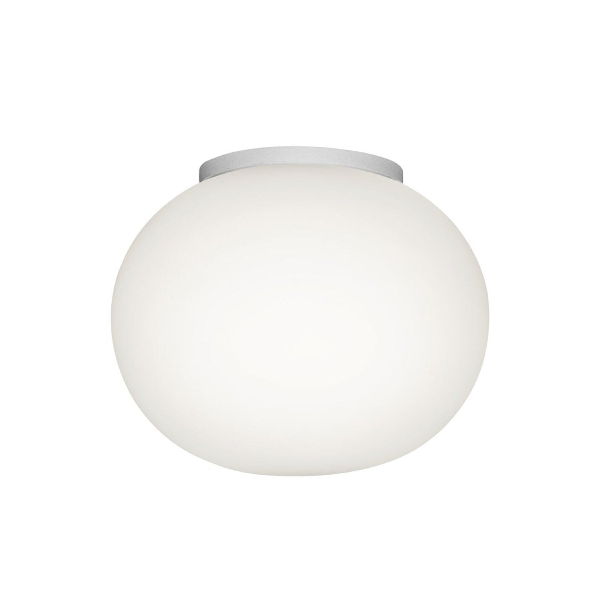 FLOS Glo-Ball C1 ceiling light, white, glass, E26, Ø 33 cm