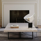 FLOS Taccia LED table lamp, black, aluminium, glass, 2700 K