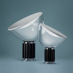 FLOS Taccia LED table lamp, black, aluminium, glass, 2700 K