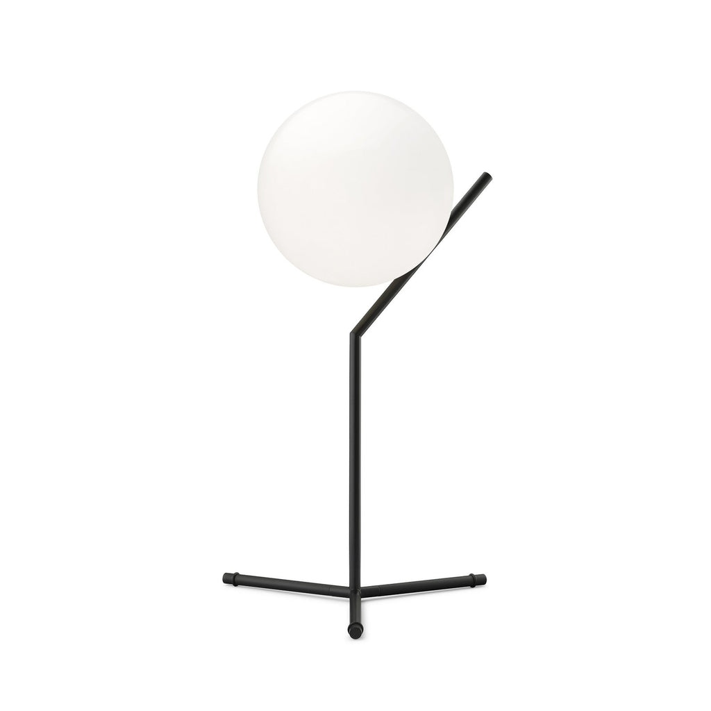 FLOS Ic T1 table lamp, black and white, glass, height 53 cm, G9
