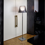 FLOS Ktribe F2 floor lamp, chrome/smoke, aluminium, plastic, E26