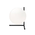 FLOS Ic T2 table lamp, black and white, glass, height 35 cm, E26