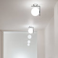 Ic C/W1 Chrome White Wall Sconce