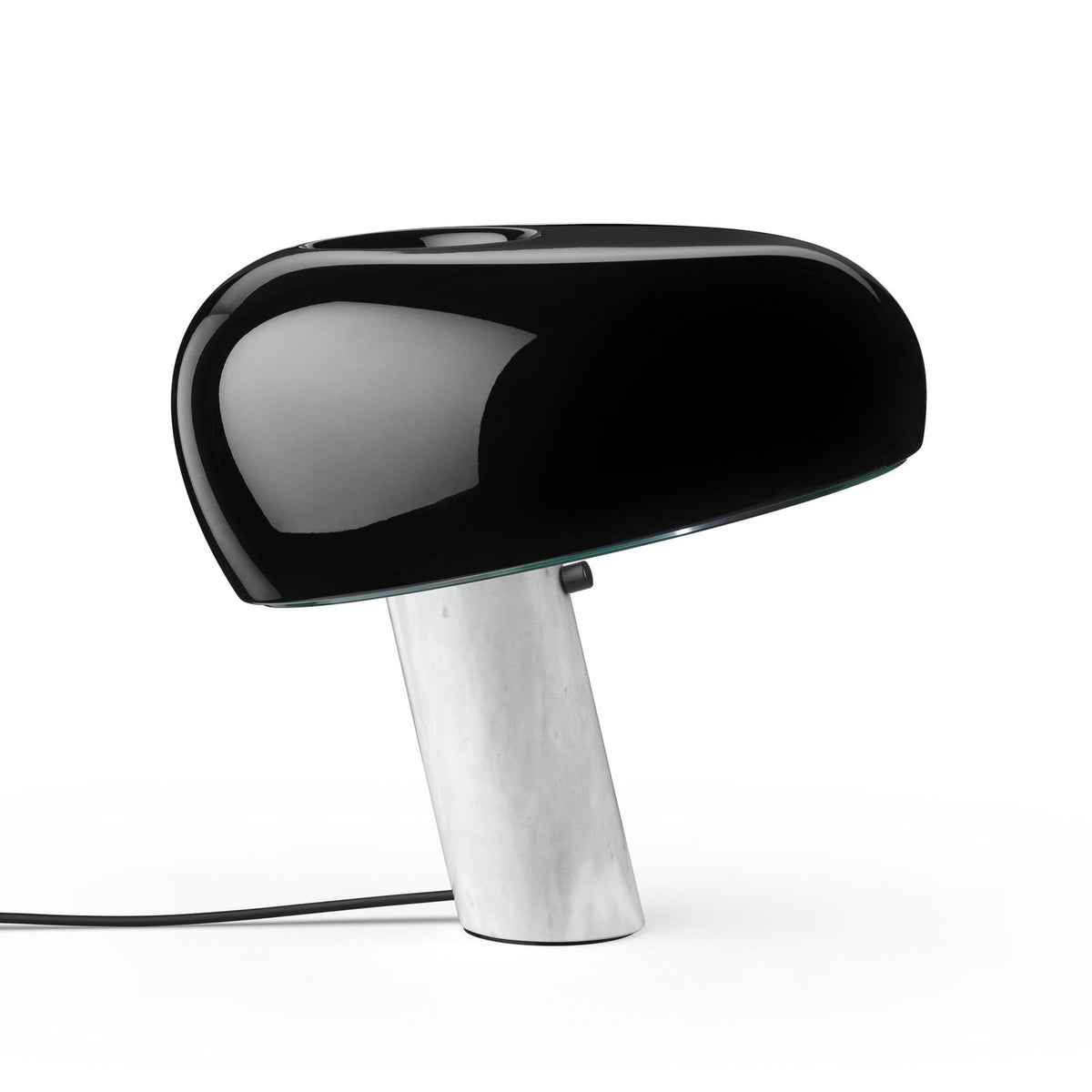 FLOS Snoopy table lamp, black, glass, aluminium, height 36.9 cm