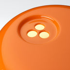 FLOS Snoopy table lamp, orange, glass, aluminium, height 36.9 cm