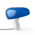 FLOS Snoopy table lamp, blue, glass, aluminium, height 36.9 cm