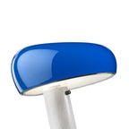 FLOS Snoopy table lamp, blue, glass, aluminium, height 36.9 cm
