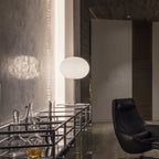FLOS Glo-Ball T1 table lamp, silver/white, E26, height 60 cm