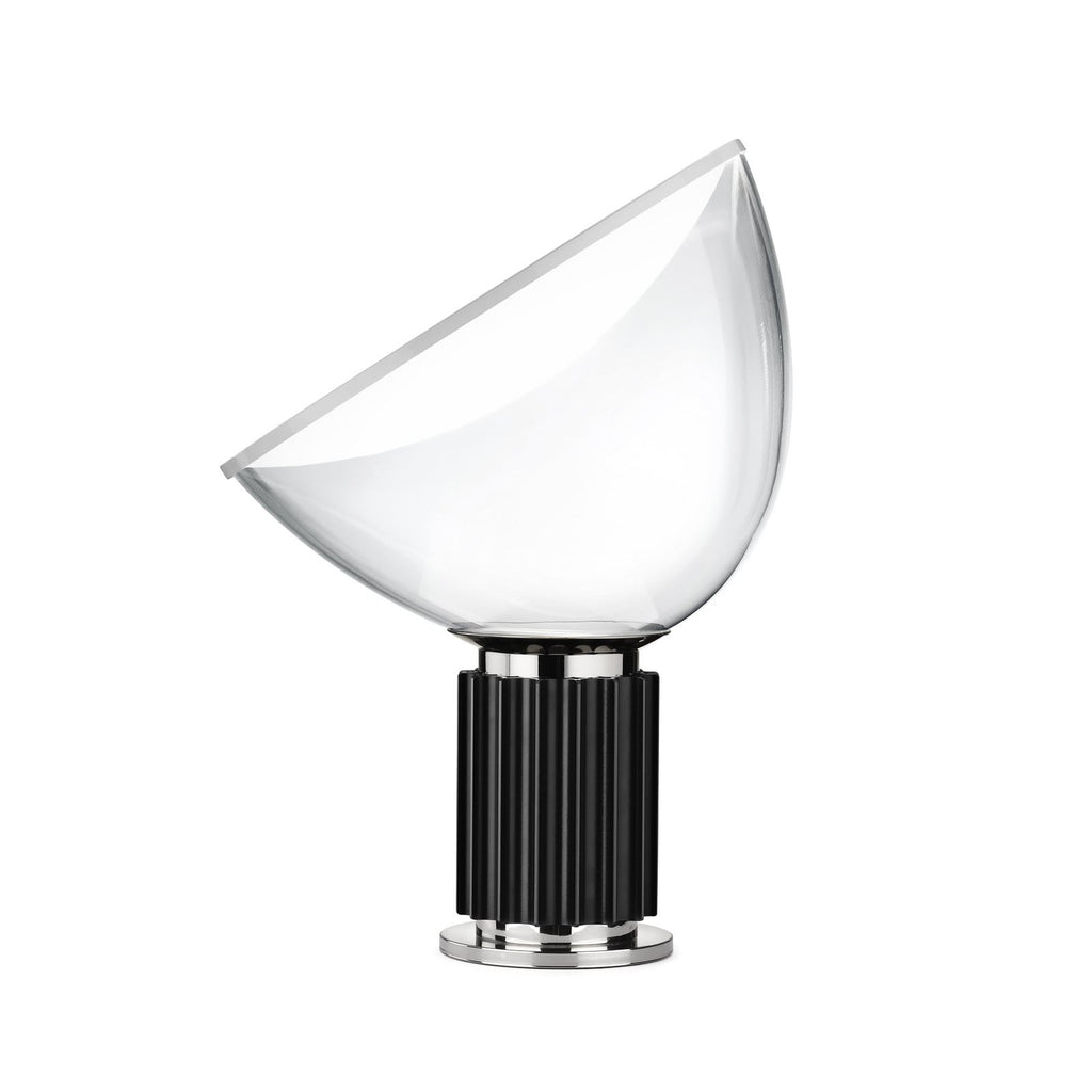 FLOS Taccia small LED table lamp, black, aluminium, glass, 2700 K