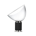 FLOS Taccia small LED table lamp, black, aluminium, glass, 2700 K