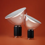 FLOS Taccia small LED table lamp, black, aluminium, glass, 2700 K