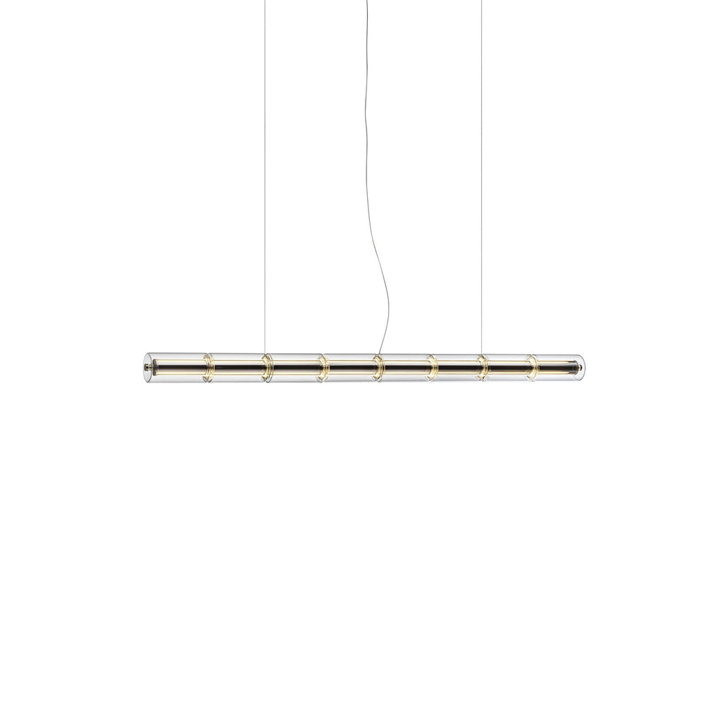 FLOS Luce Cilindrica LED pendant light, glass, 2,700 K