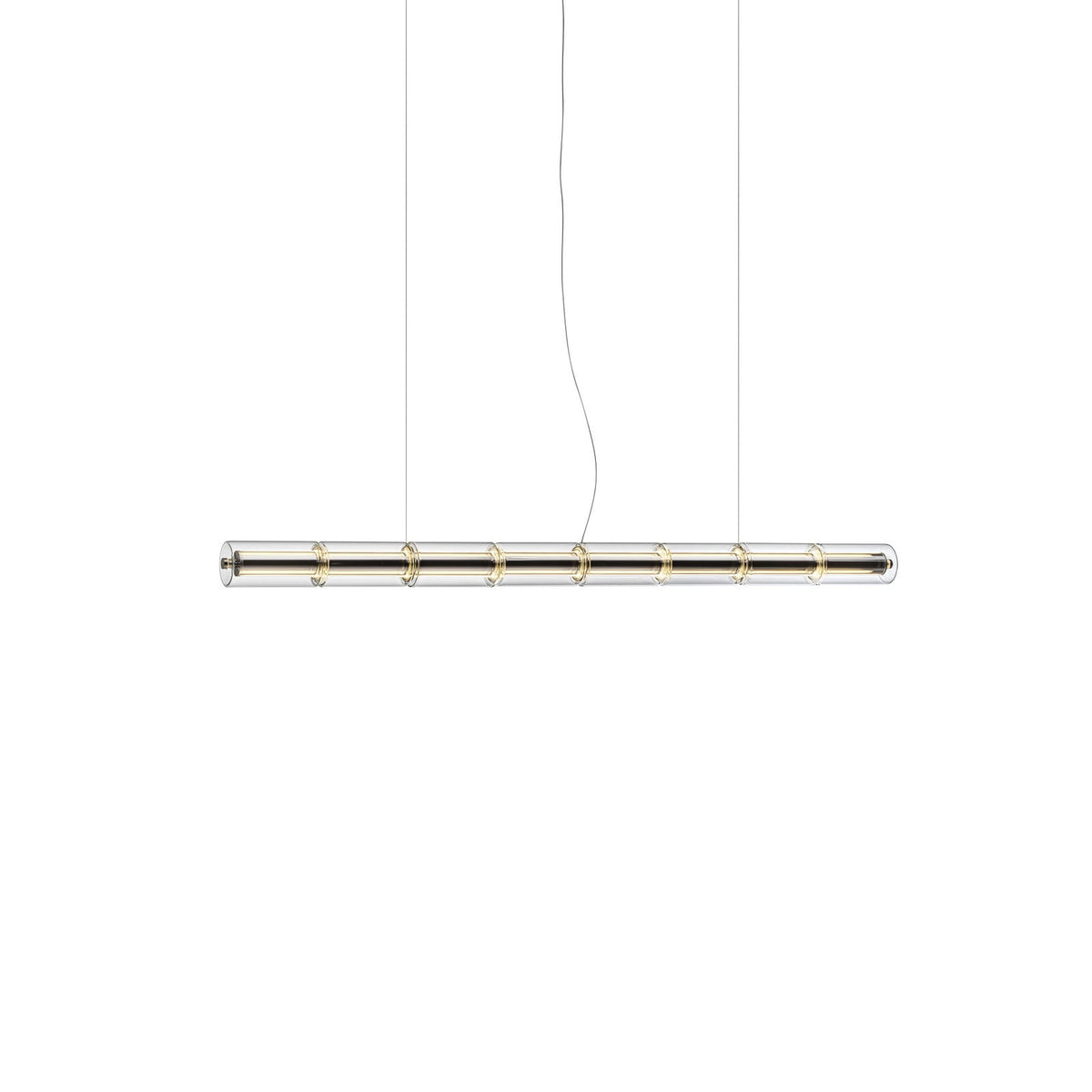 FLOS Luce Cilindrica LED pendant light, glass, 2,700 K