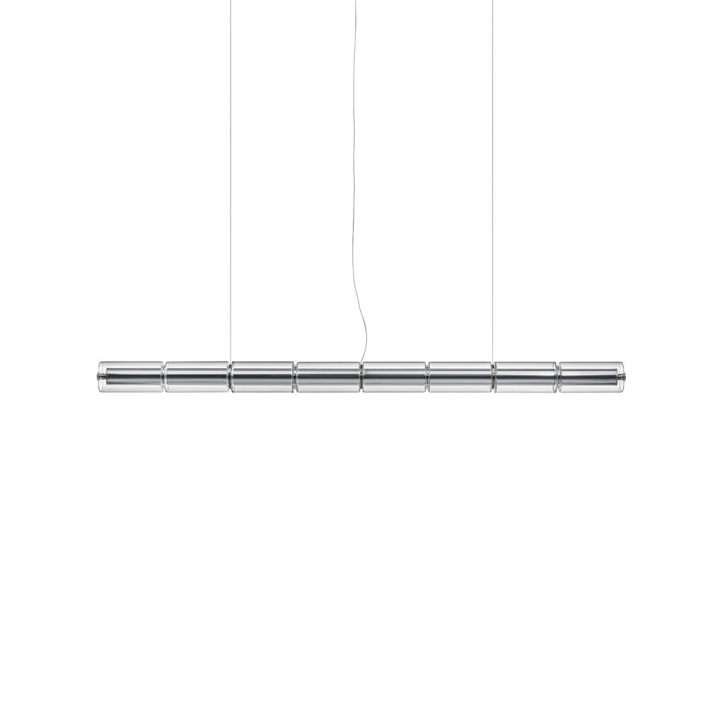 FLOS Luce Cilindrica LED pendant light, glass, 2,700 K