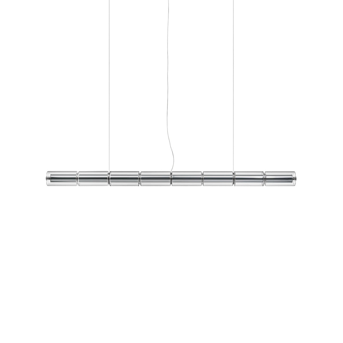 FLOS Luce Cilindrica LED pendant light, glass, 2,700 K