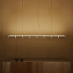 FLOS Luce Cilindrica LED pendant light, glass, 2,700 K