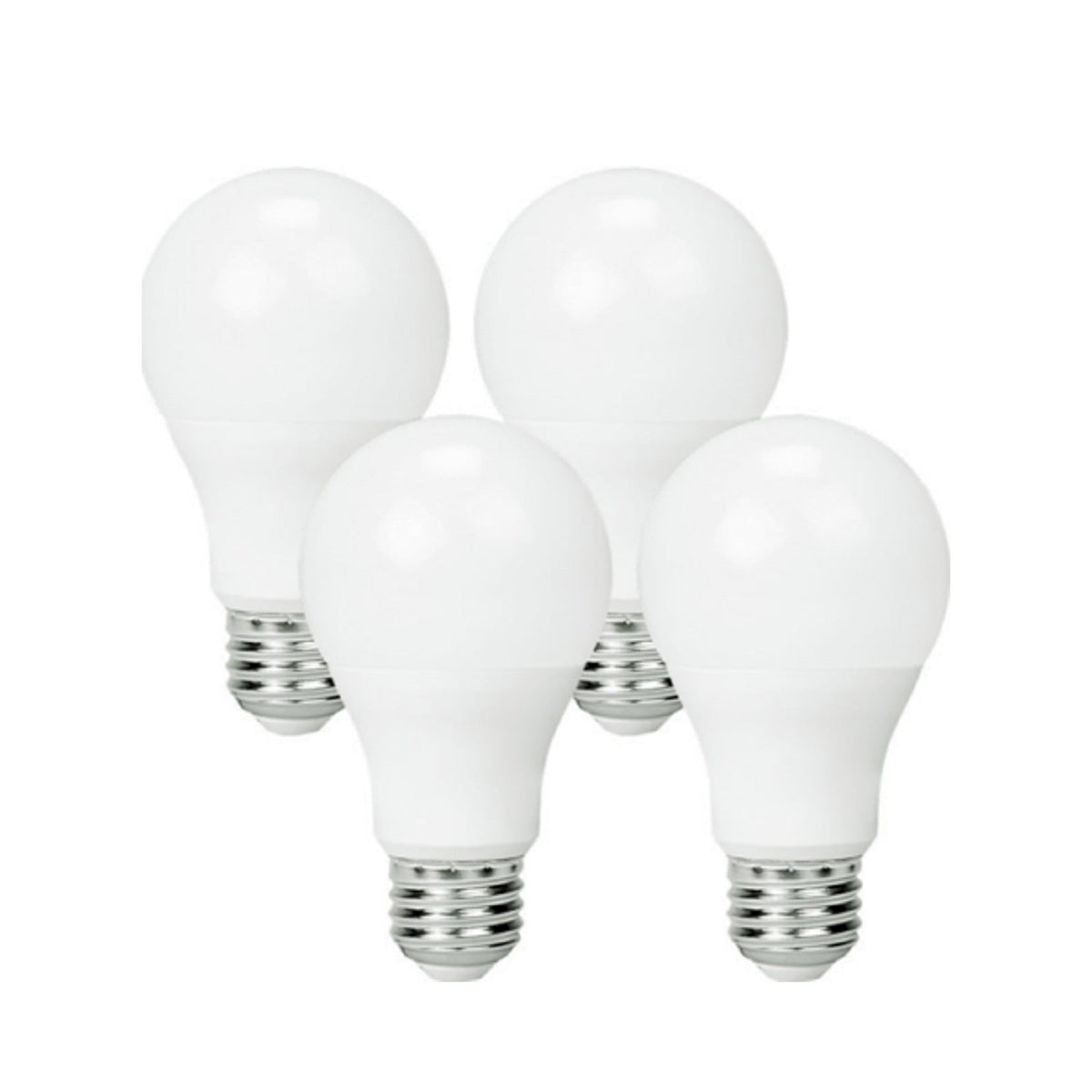 E26 A19 LED bulb, 8 W, 800 lm, 5,000 K, set of 4