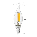 Windstoß E12 LED bulb, 4W, 400 lm, 2,700 K, filament