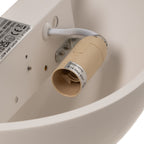 Lucande Pascali wall light, 5 in, white, plaster, can be painted