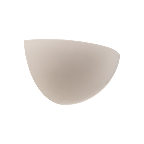Lucande Pascali wall light, 5 in, white, plaster, can be painted