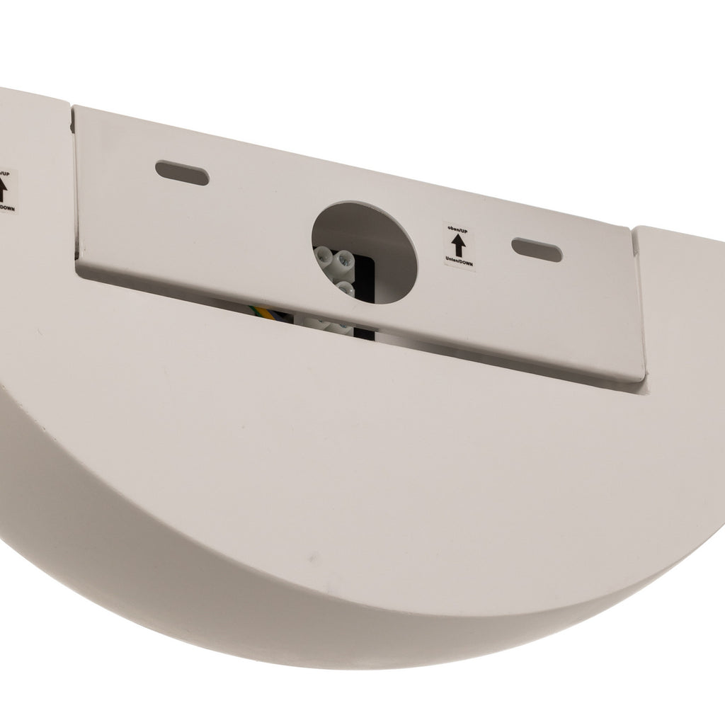 Lucande Pascali wall light, 5 in, white, plaster, can be painted