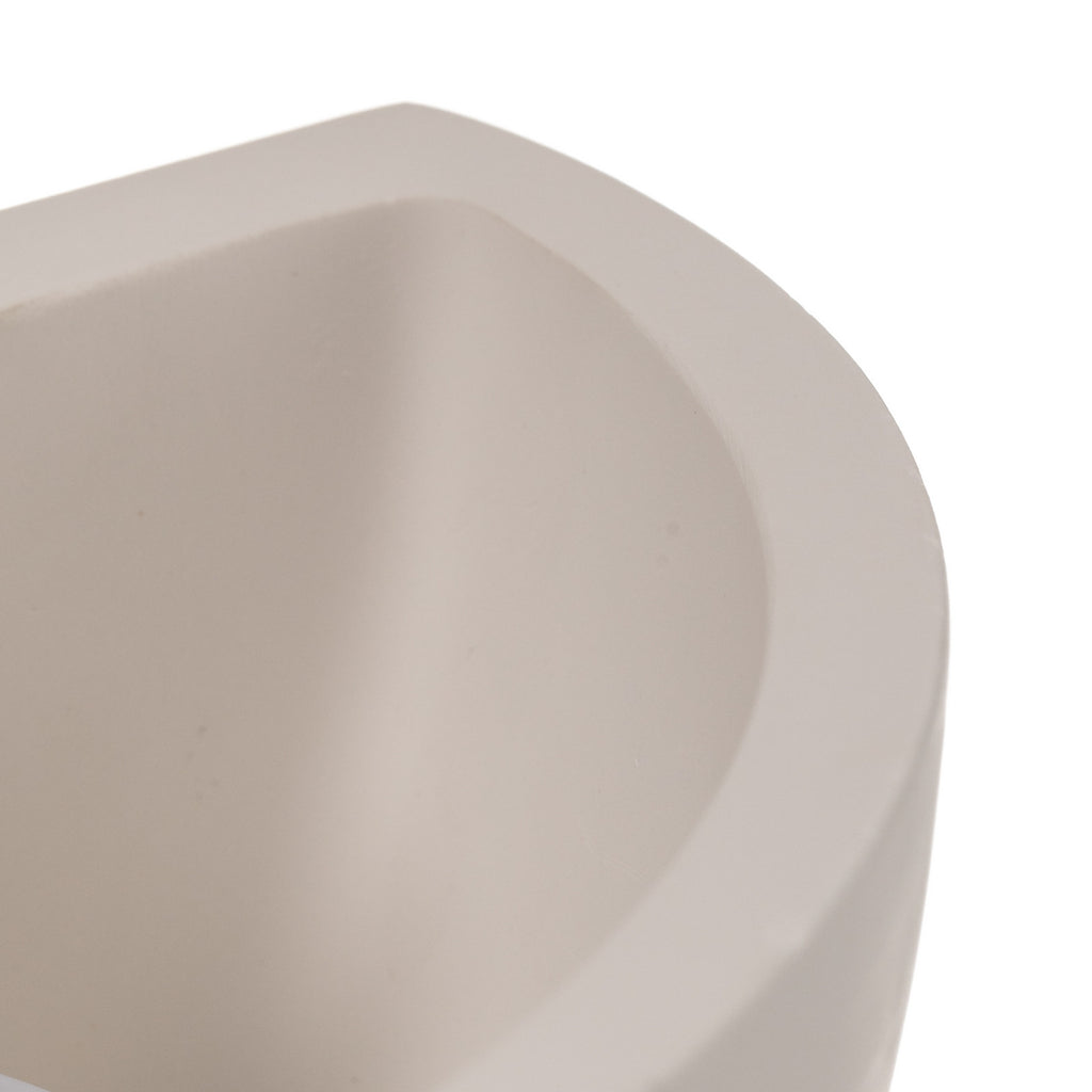 Lucande Pascali wall light, 5 in, white, plaster, can be painted