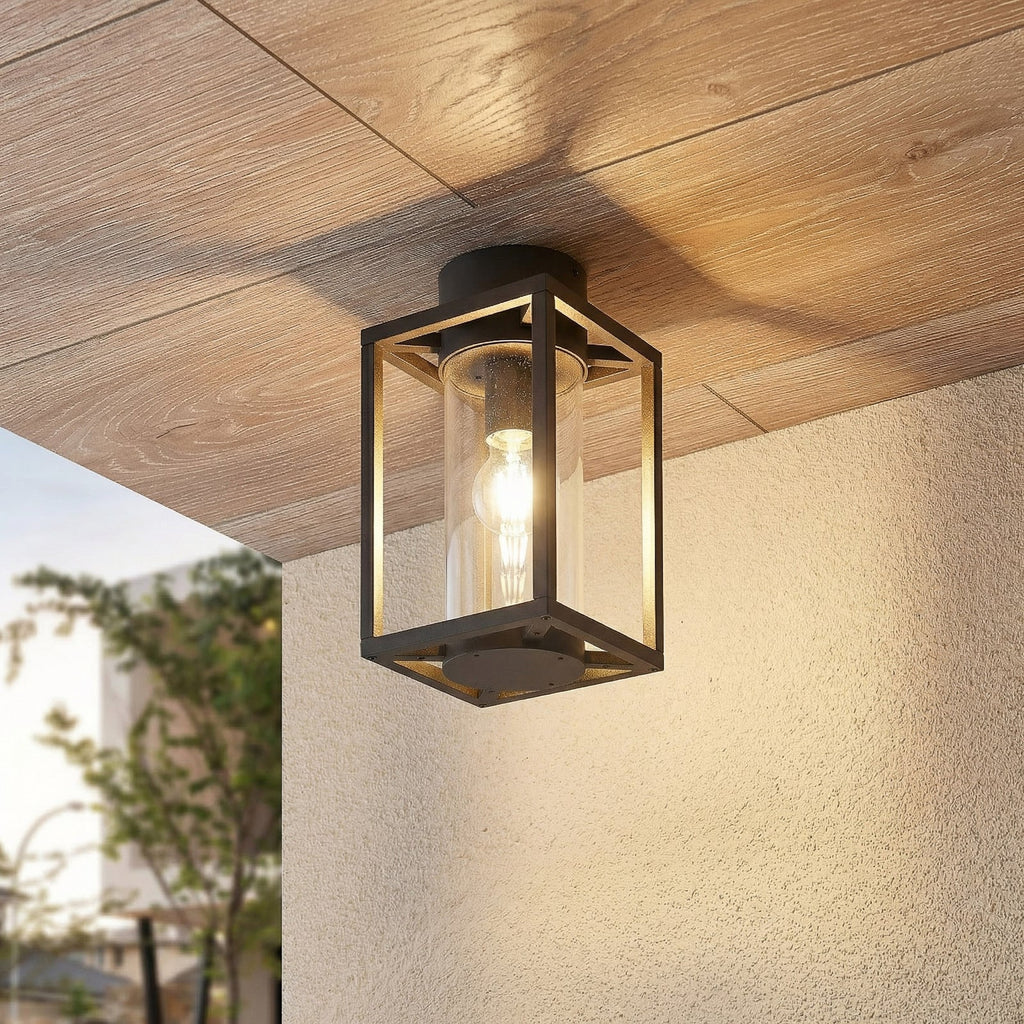 Ferda 6 1/2" Anthracite Outdoor Ceiling Light