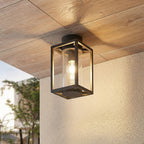 Ferda 6 1/2" Anthracite Outdoor Ceiling Light