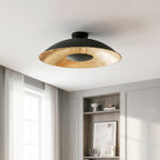 Lucande Emilienne ceiling light, 23.6 in, black and gold