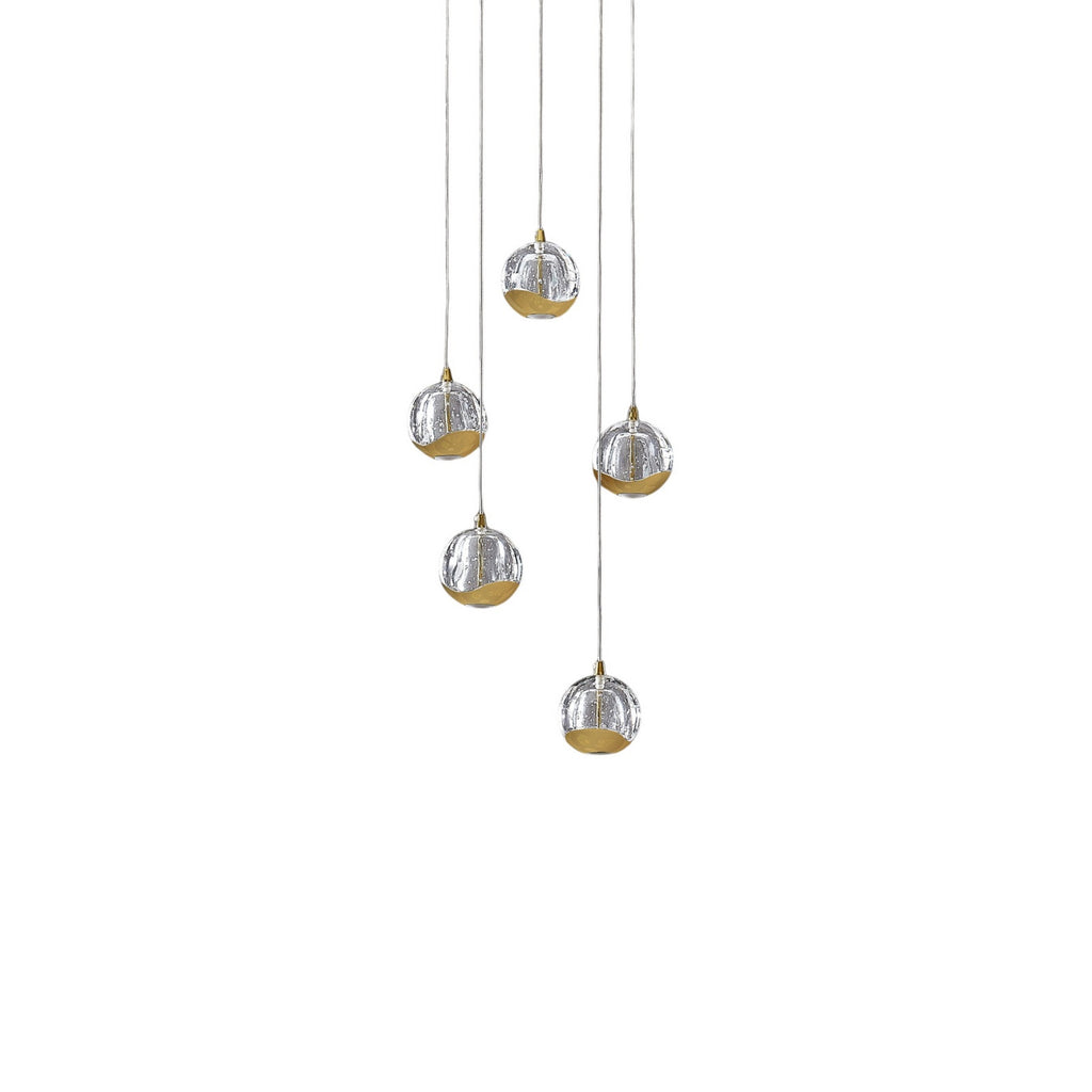 Hayley 11 1/4" Gold Glass LED Pendant Light