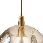 Hayley 11 1/4" Gold Glass LED Pendant Light