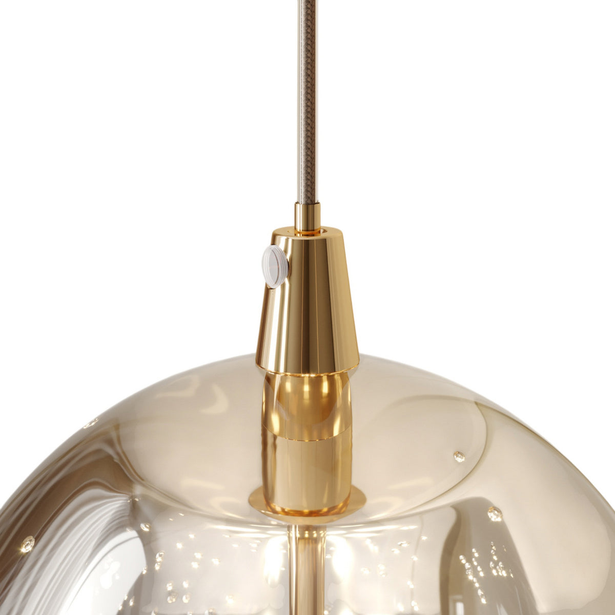 Hayley 11 1/4" Gold Glass LED Pendant Light