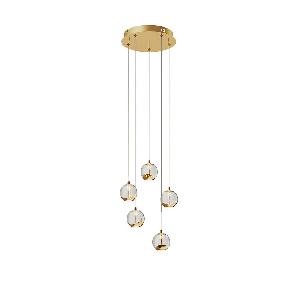 Hayley 11 1/4" Gold Glass LED Pendant Light