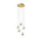 Hayley 11 1/4" Gold Glass LED Pendant Light