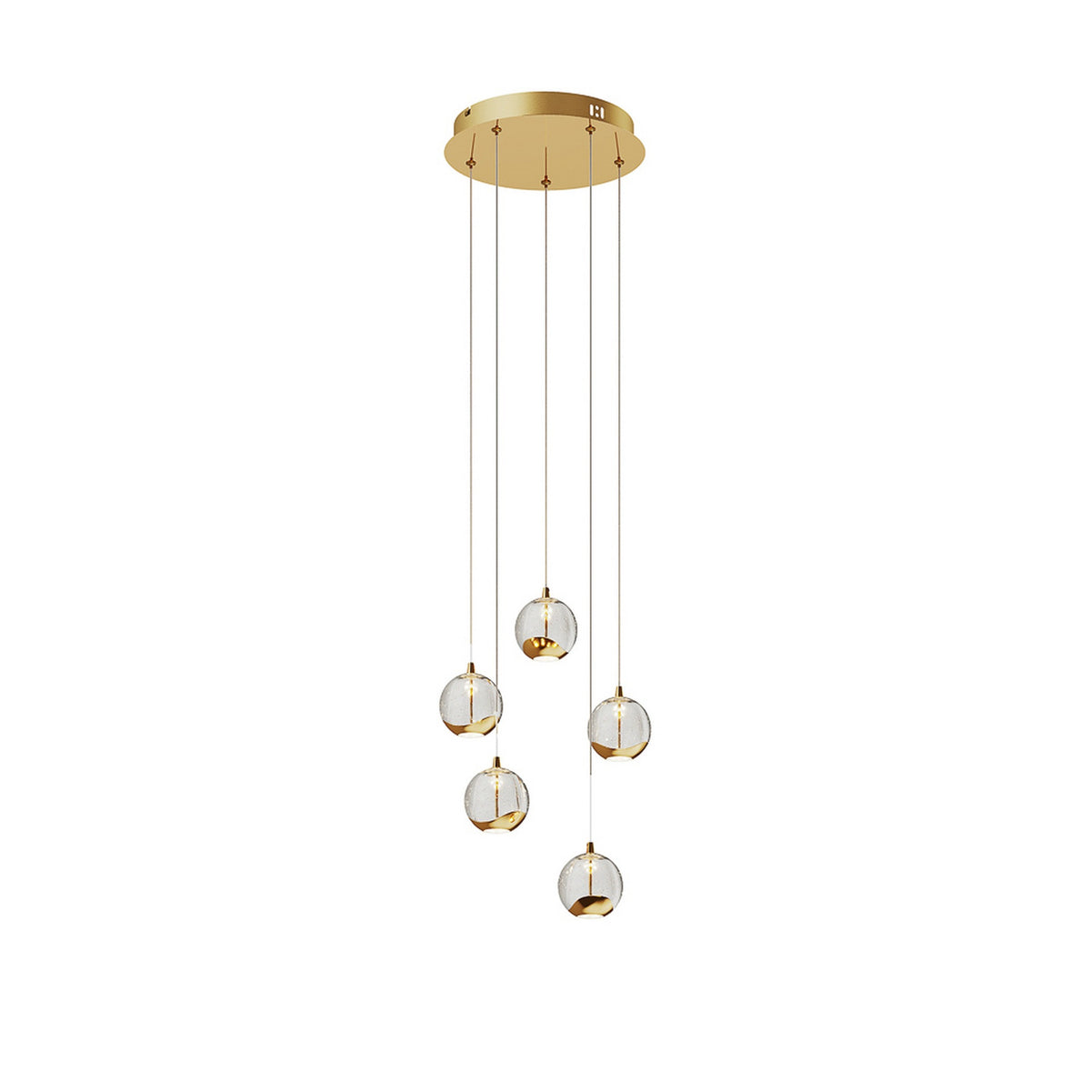 Hayley 11 1/4" Gold Glass LED Pendant Light