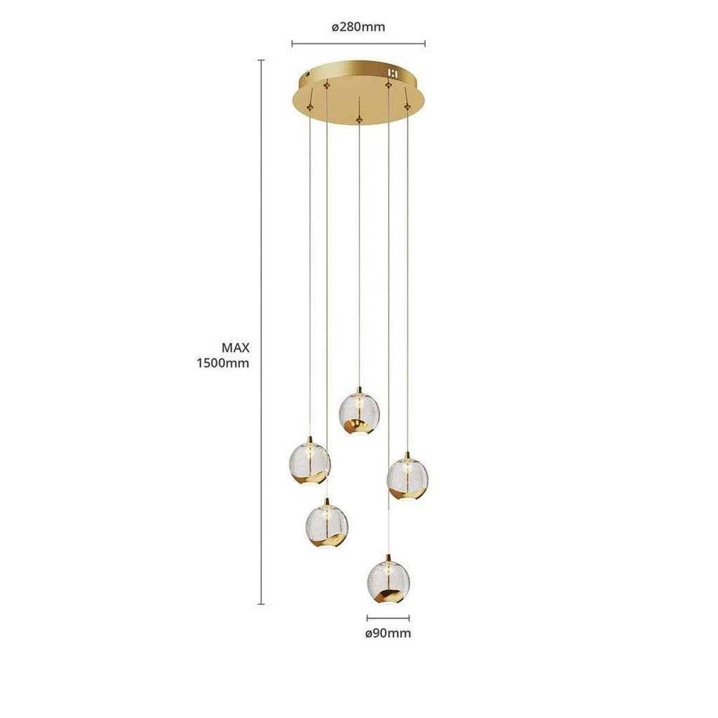 Hayley 11 1/4" Gold Glass LED Pendant Light