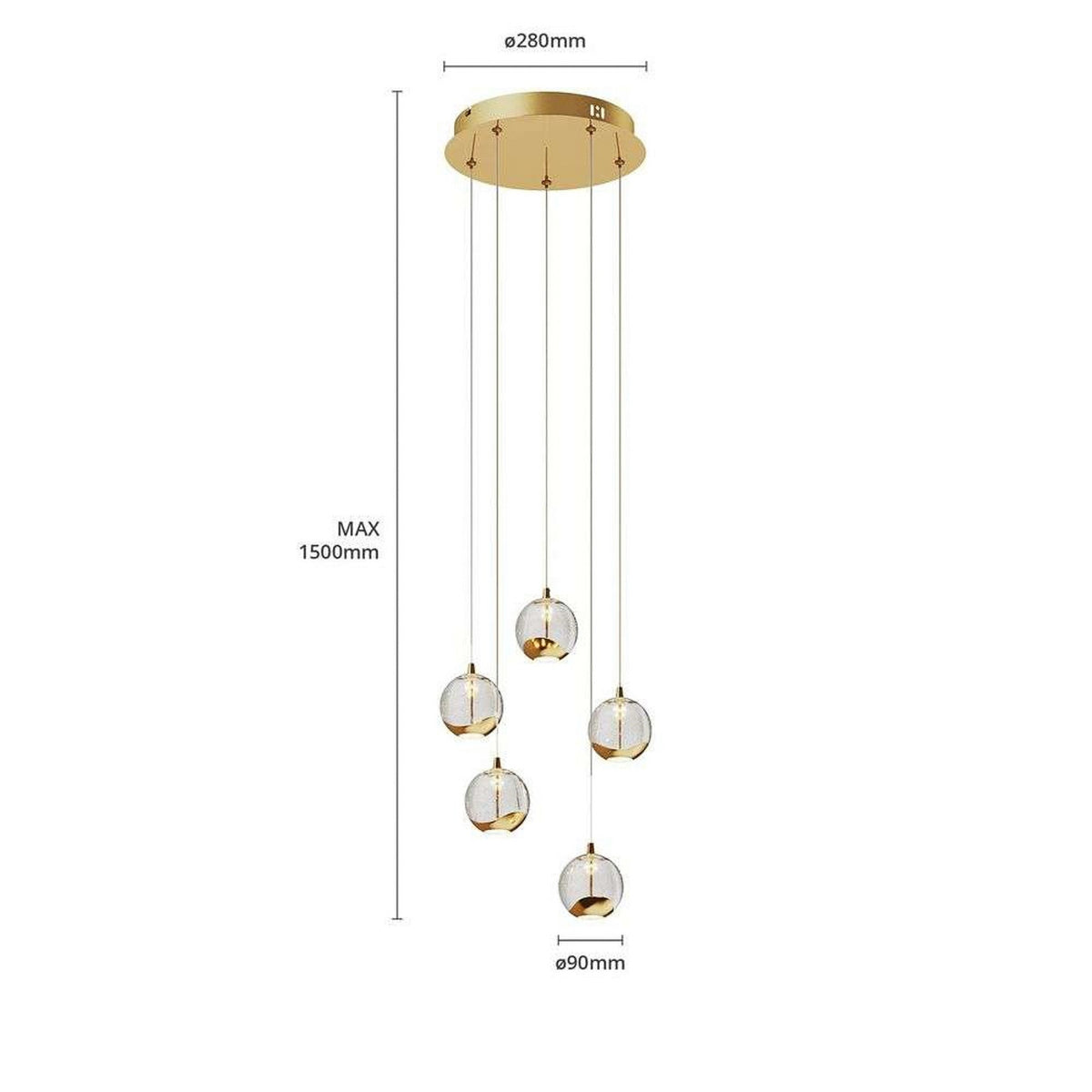 Hayley 11 1/4" Gold Glass LED Pendant Light