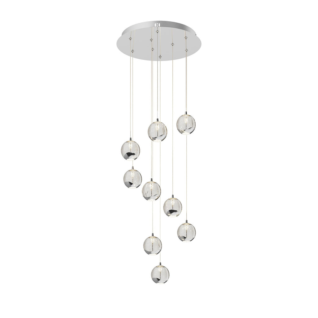 Hayley 15 3/4" Chrome Glass LED Pendant Light