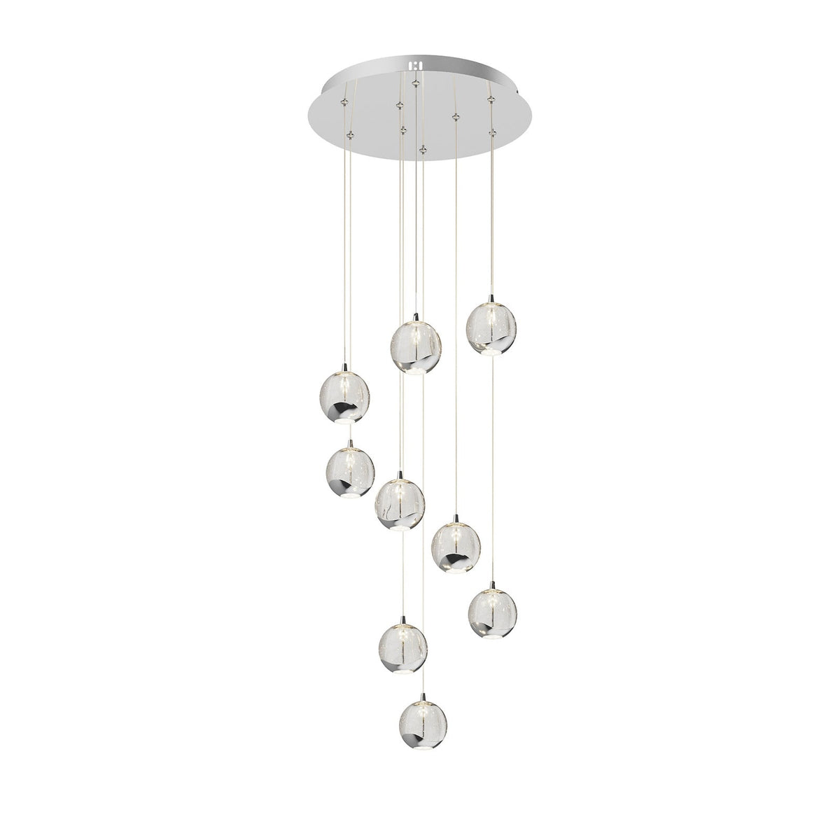 Hayley 15 3/4" Chrome Glass LED Pendant Light