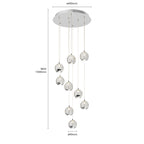Hayley 15 3/4" Chrome Glass LED Pendant Light