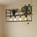 Grisela 40" Black Pendant Light with Shelf